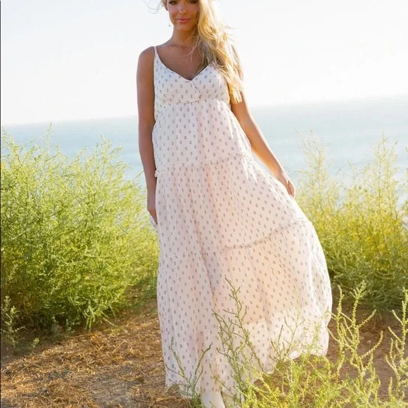 Judith March | Dresses | Nwt The Macy Metallic Maxi Dress | Poshmark